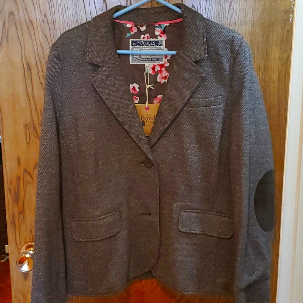 NWT Joules British tweed suit jacket